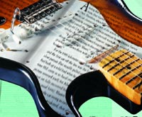 image of guitar with text superimposed
