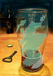 image for story - a pint mug with a map of scotland on it